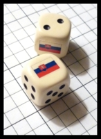 Dice : Dice - My Designs - Misc Slovak Flag Pair - Jul 2012